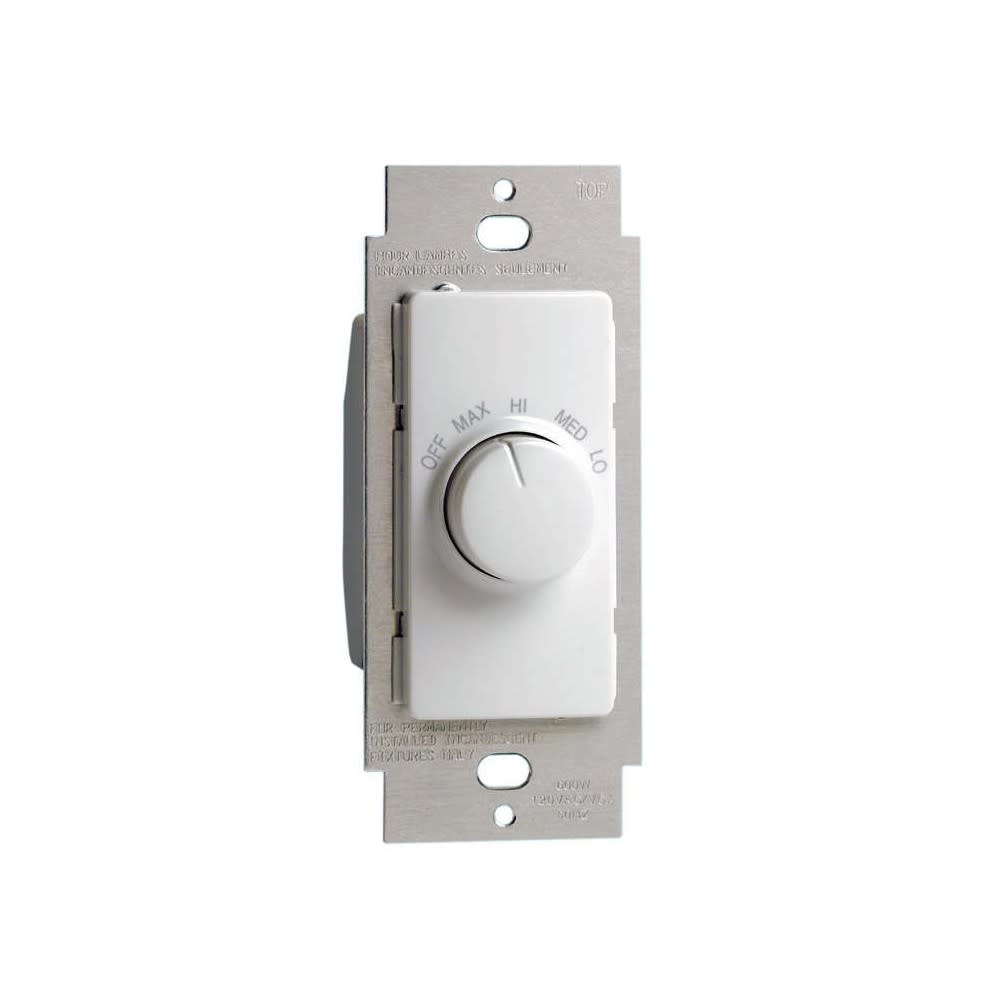 Leviton Decora Fan Control Switch 1.5A White 1Pole Rotary 4 Speed - Flockneti