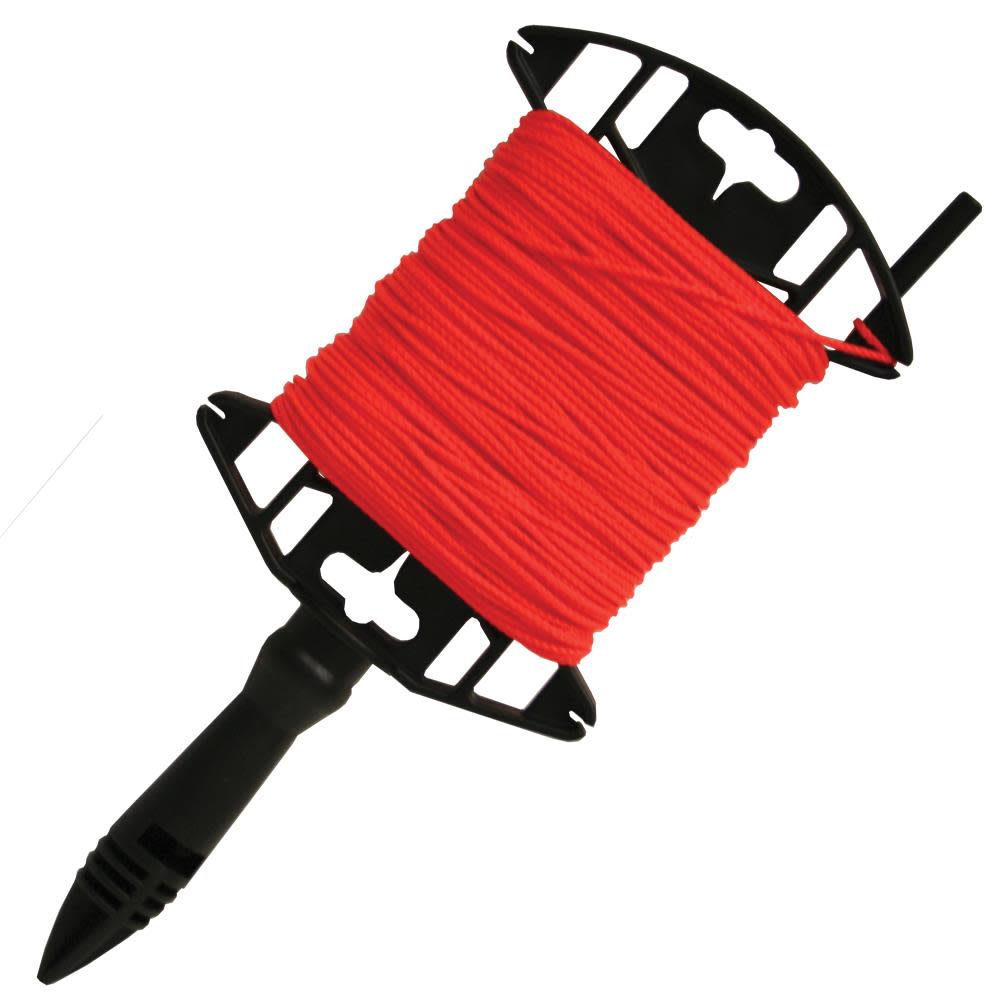 Kraft Tool Co Fluorescent Orange Braided Mason’s Line – 250 Ft. Utility Winder - Flockneti