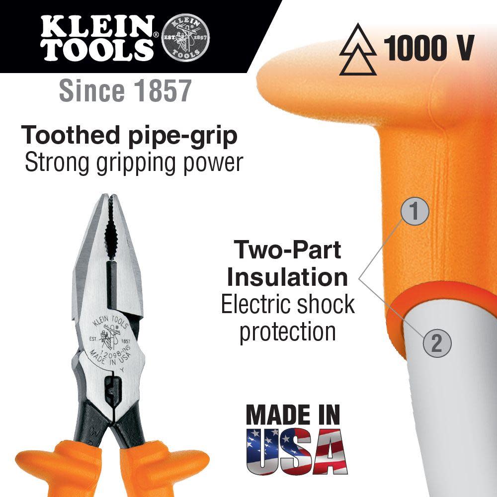 Klein Tools Pliers Insul. Side Cut/Crimp - Flockneti