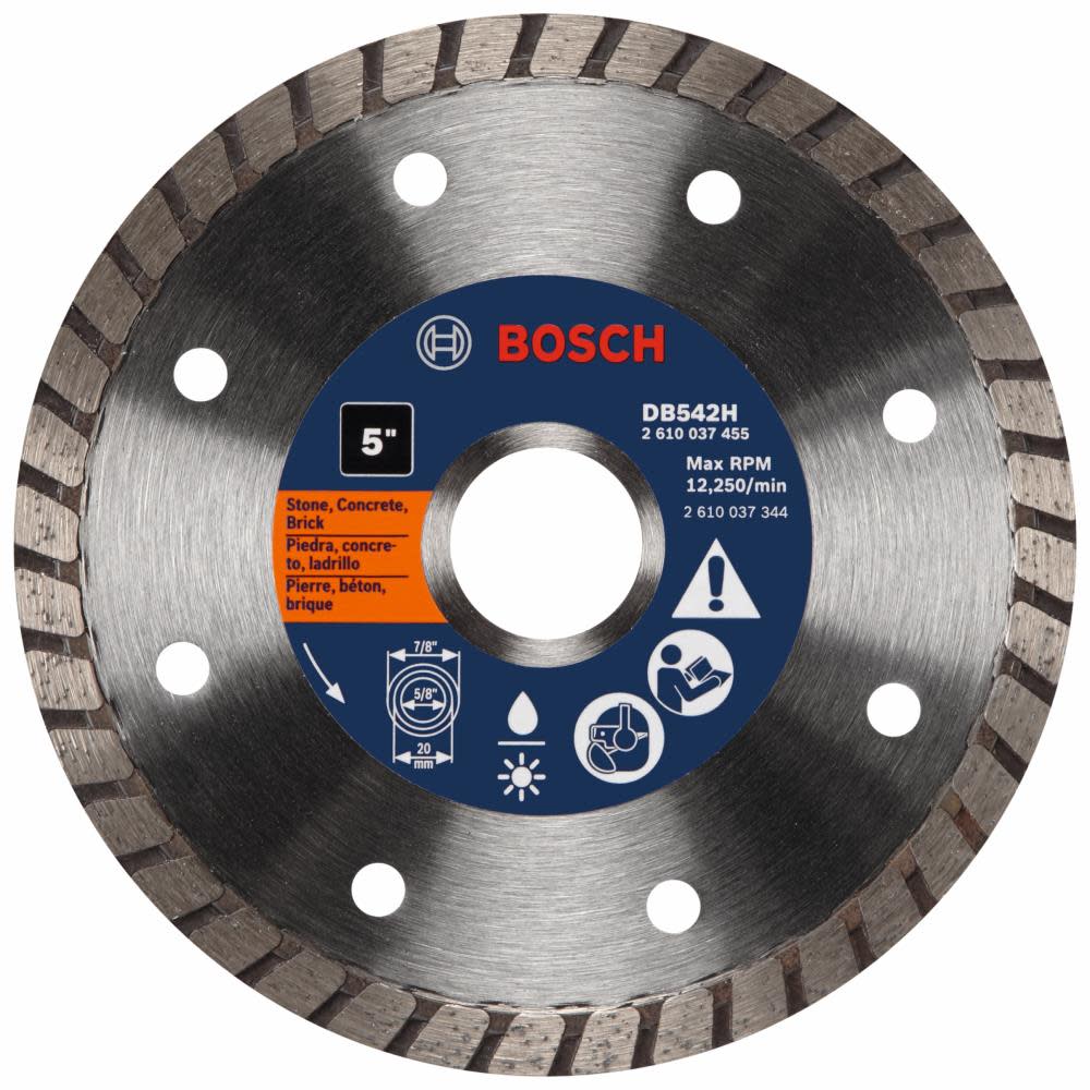 Bosch 5″ Premium Turbo Rim Diamond Blade for Smooth Cuts - Flockneti