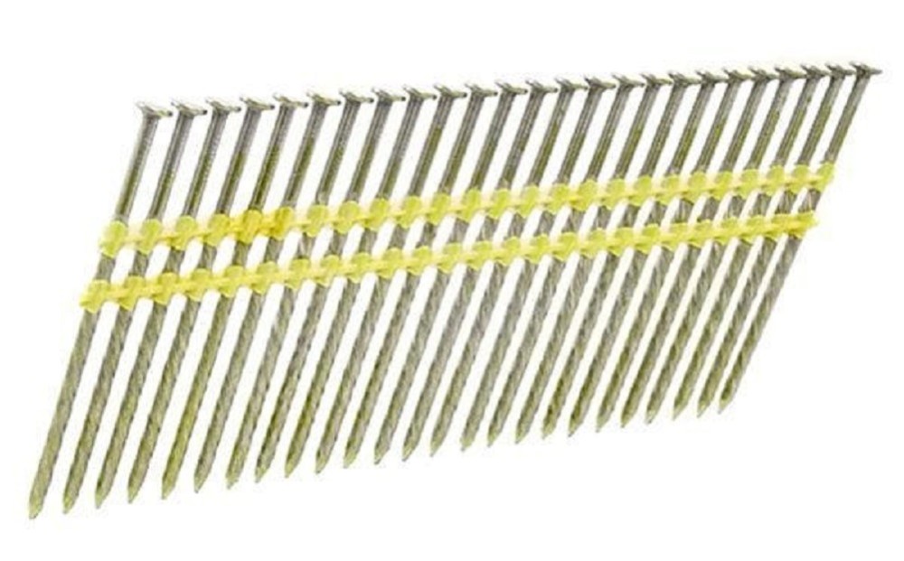 Duo Fast 1015228 2-3/4 X .120 Bright 20 Full Round Head Strip Plastic Nail – 2500 Nails - Flockneti