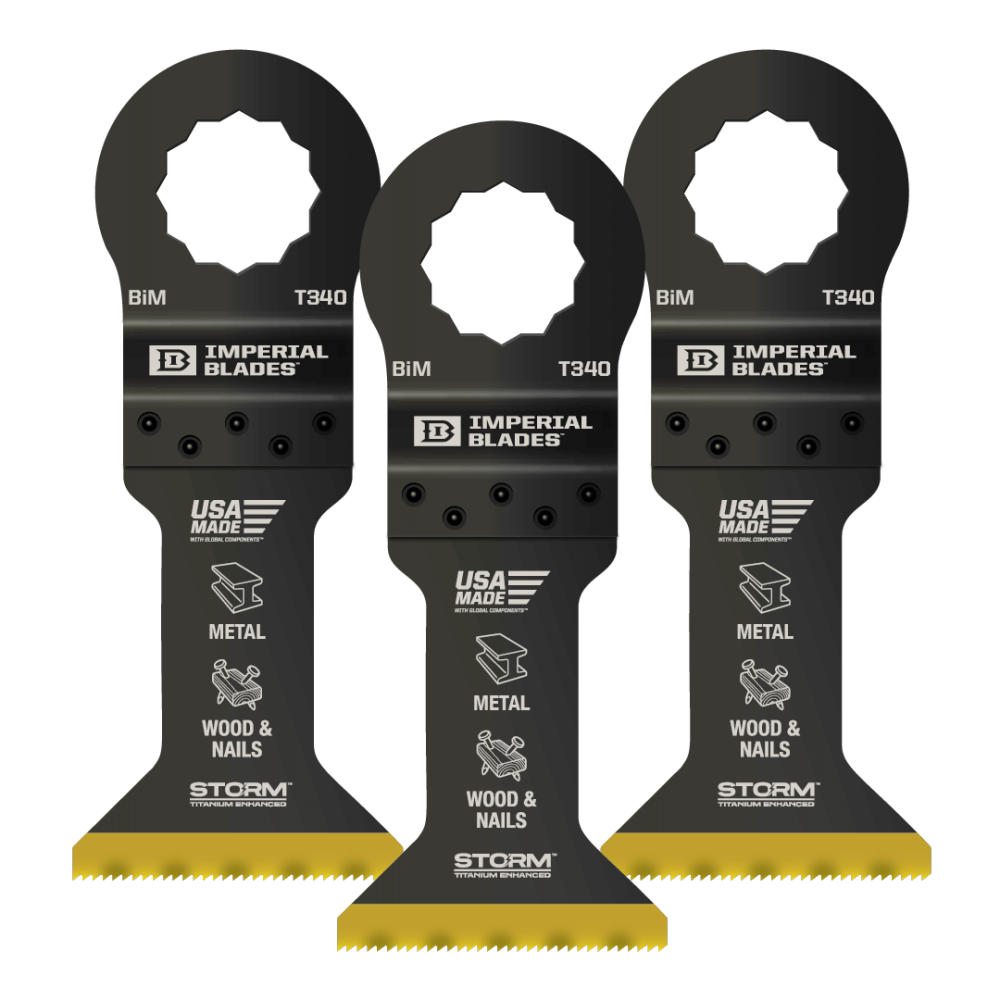 Imperial Blades SuperCut 1-3/4″ Multi-Material Storm Titanium Metal/Wood Blade 3PC - Flockneti
