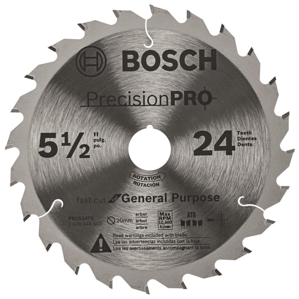 Bosch Track Saw Blade 5 1/2″ 24 Tooth Precision Pro Series - Flockneti