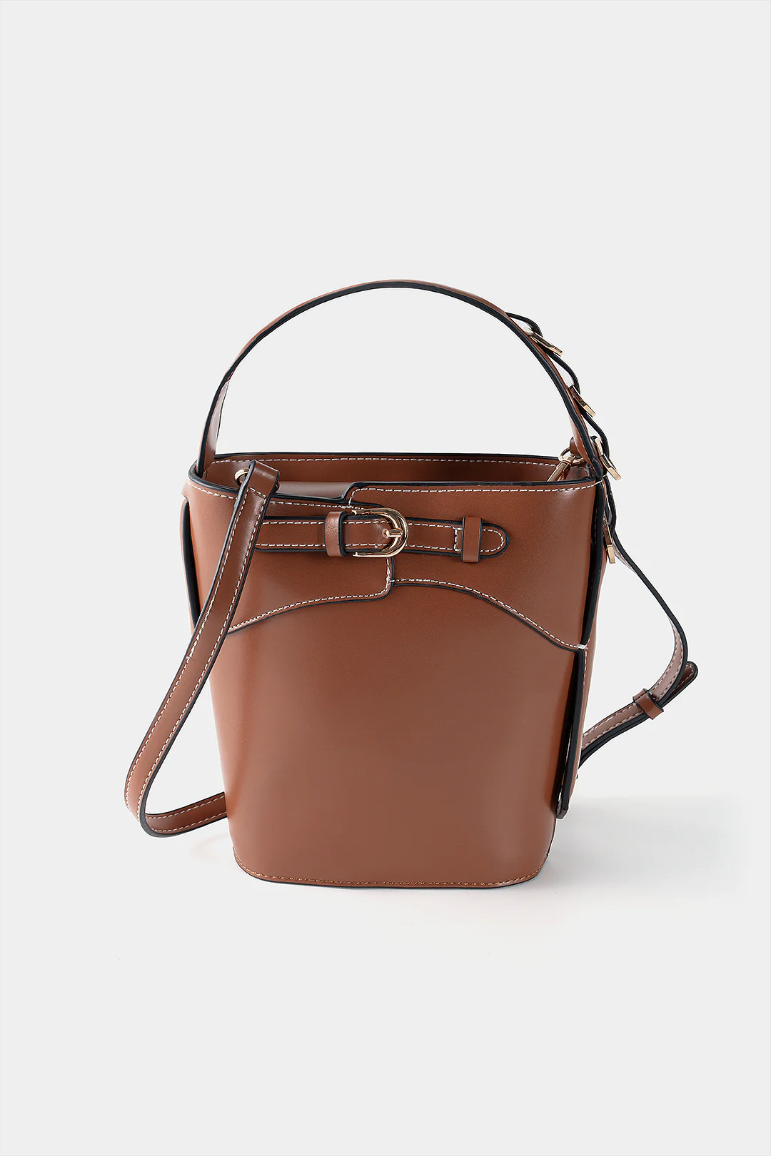 Faux Leather Single Shoulder Tote Bag - Flockneti