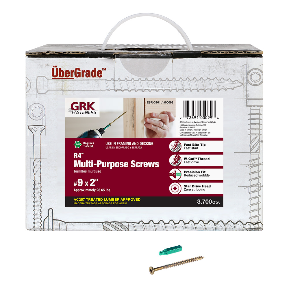 GRK Fasteners R4 Screw Bulk 9 x 2″ - Flockneti