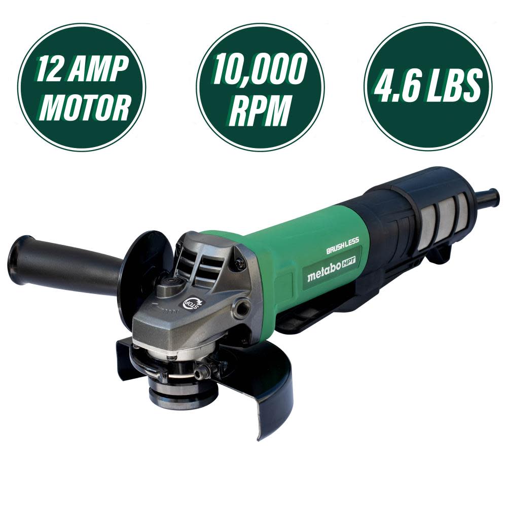 Metabo HPT Paddle Switch Disc Grinder 5 Inch 12 Amp - Flockneti