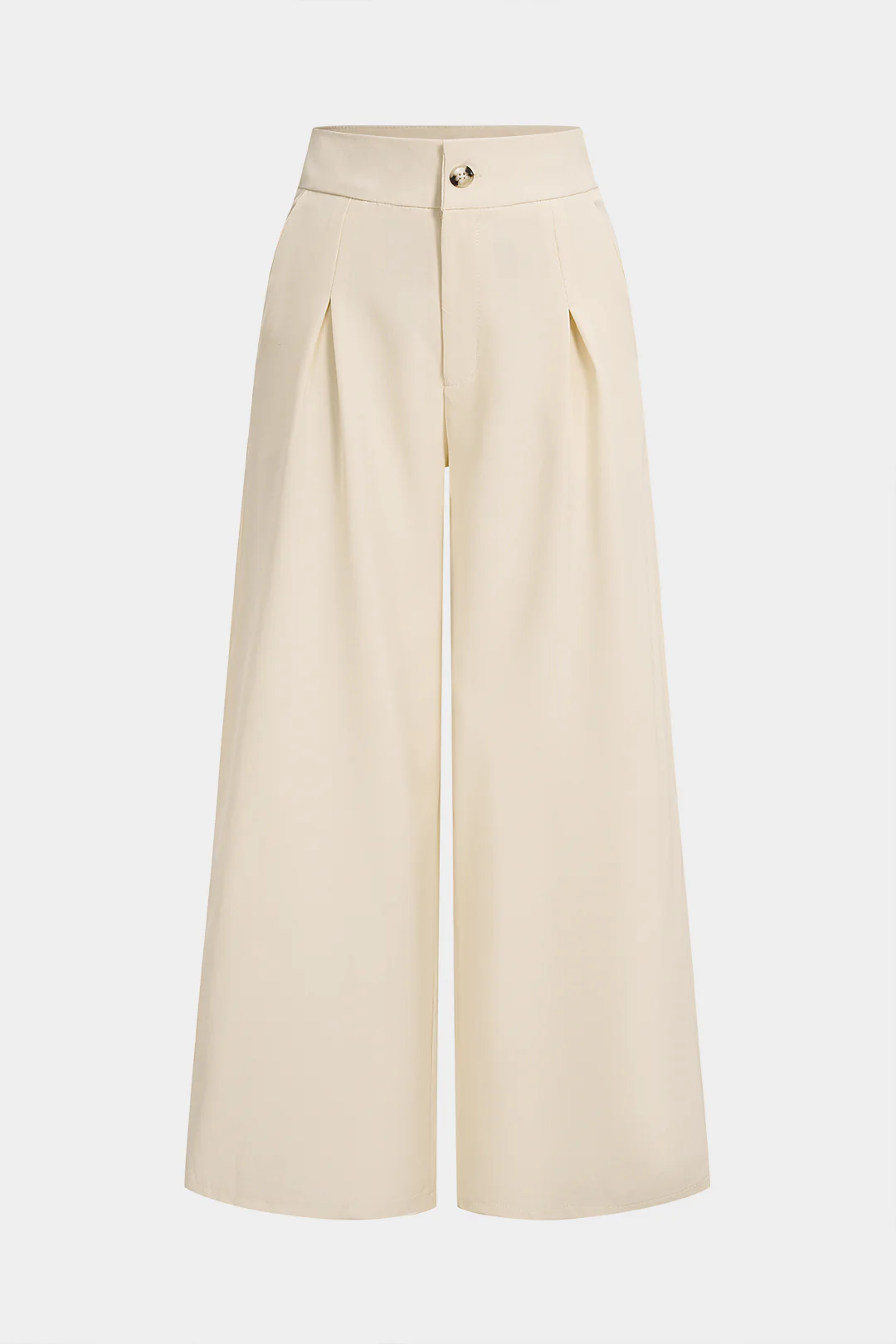 Button Wide-Leg Pants - Flockneti