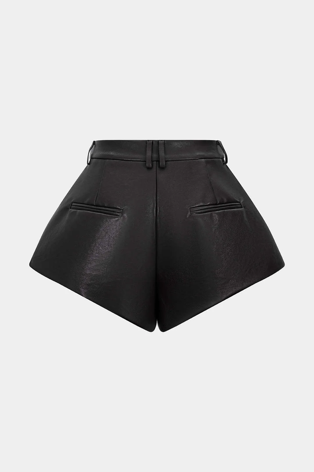 Faux Leather Pleated Shorts - Flockneti