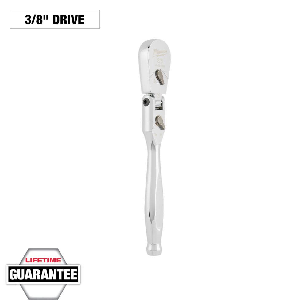 Milwaukee 3/8″ Drive 9″ Flex Head Ratchet - Flockneti