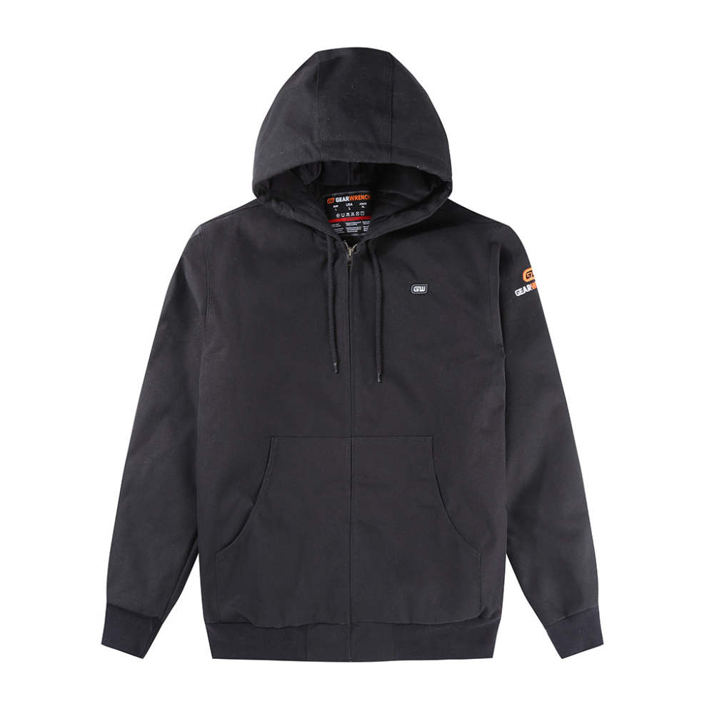 GEARWRENCH Mens Black Heated Canvas Jacket Kit 2X - Flockneti
