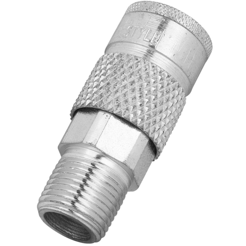 Milton 3/8″ MNPT Tru flate/Parker T Style Quick Connect Steel Coupler - Flockneti