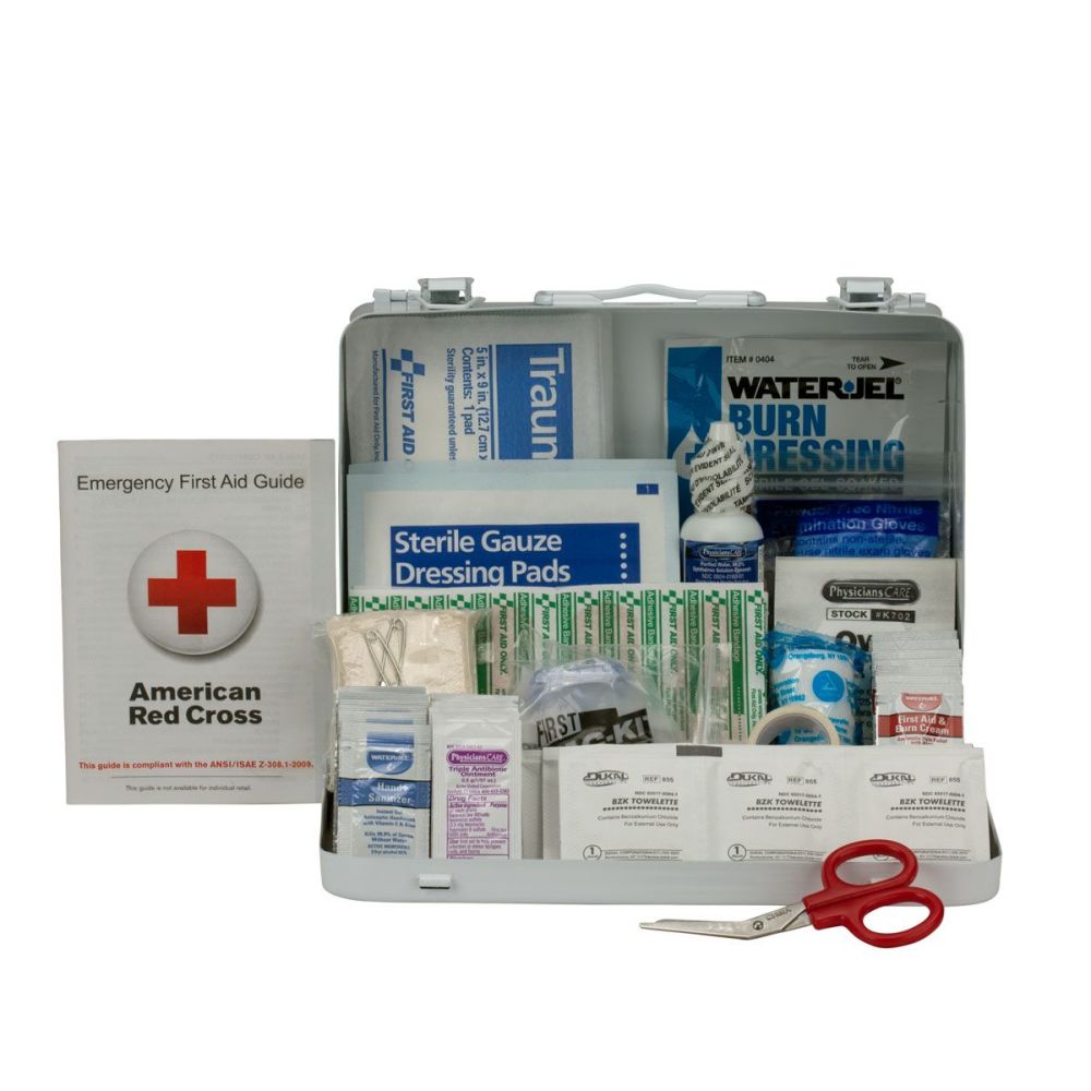 First Aid Only First Aid Kit 25 Person Bulk Metal Case ANSI A - Flockneti