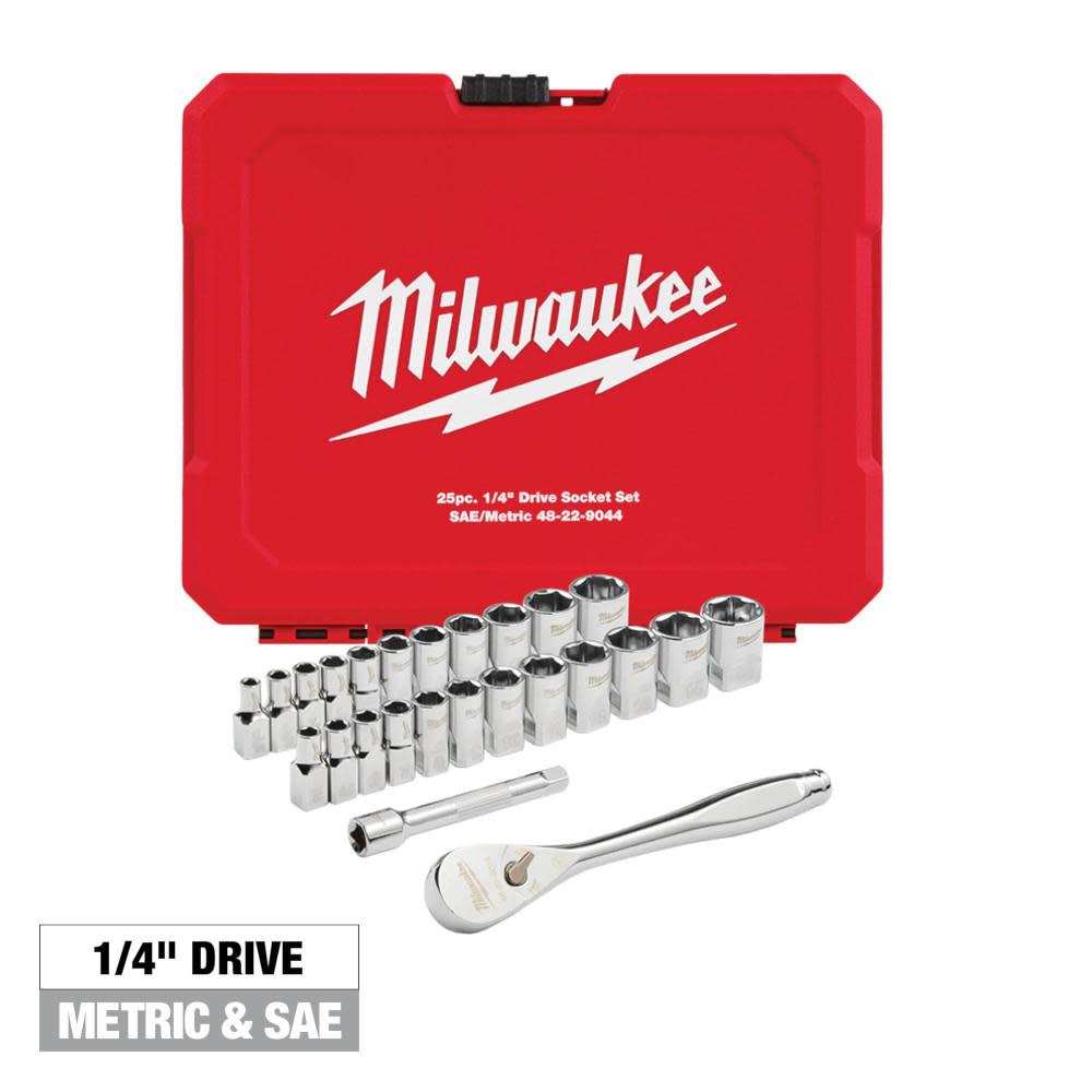 Milwaukee 25pc Ratchet and Socket Tool Set - Flockneti