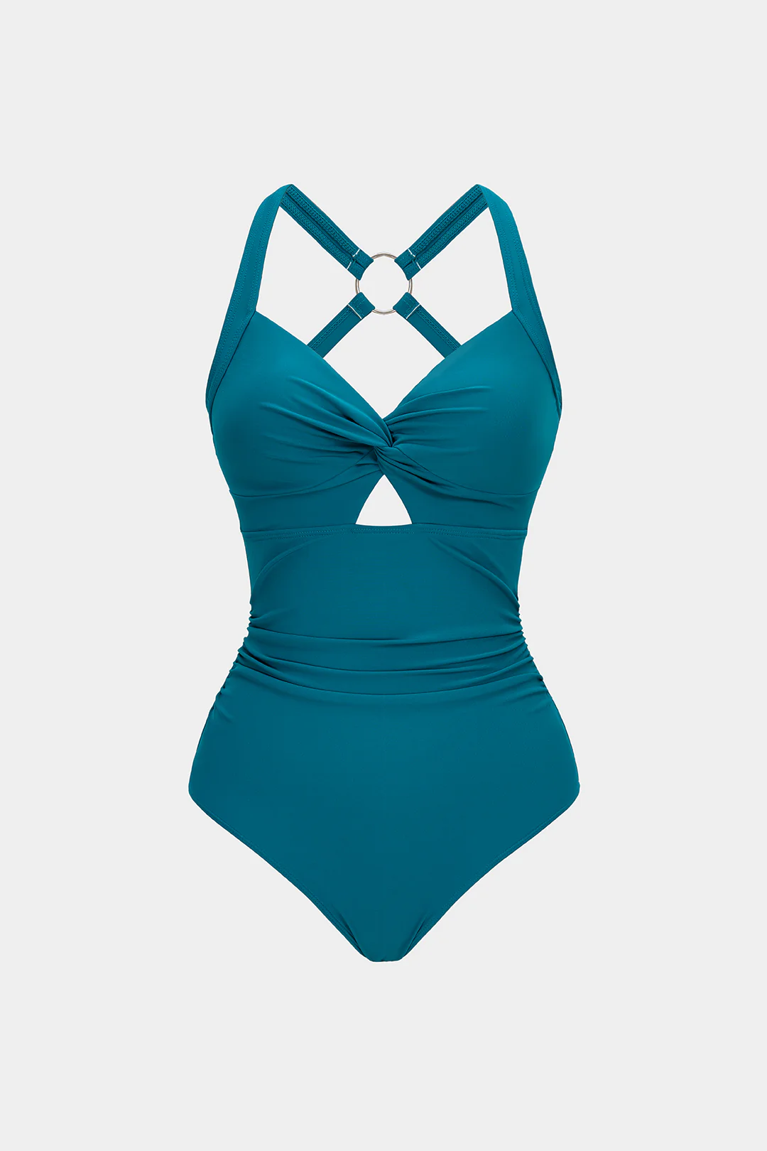Metallic Cut Out One-Piece Swimsuit - Flockneti