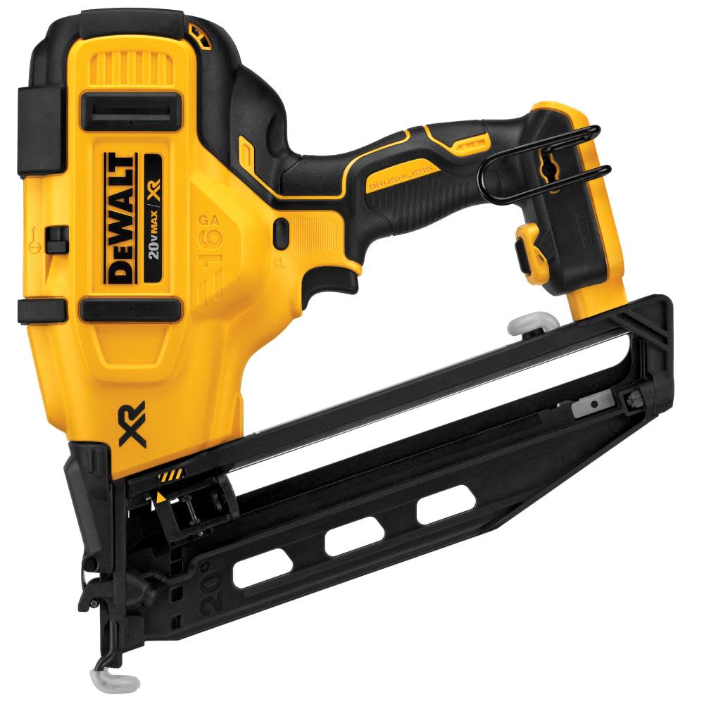 DEWALT 20 V MAX* 16 Gauge Angled Cordless Finish Nailer (Tool Only) - Flockneti