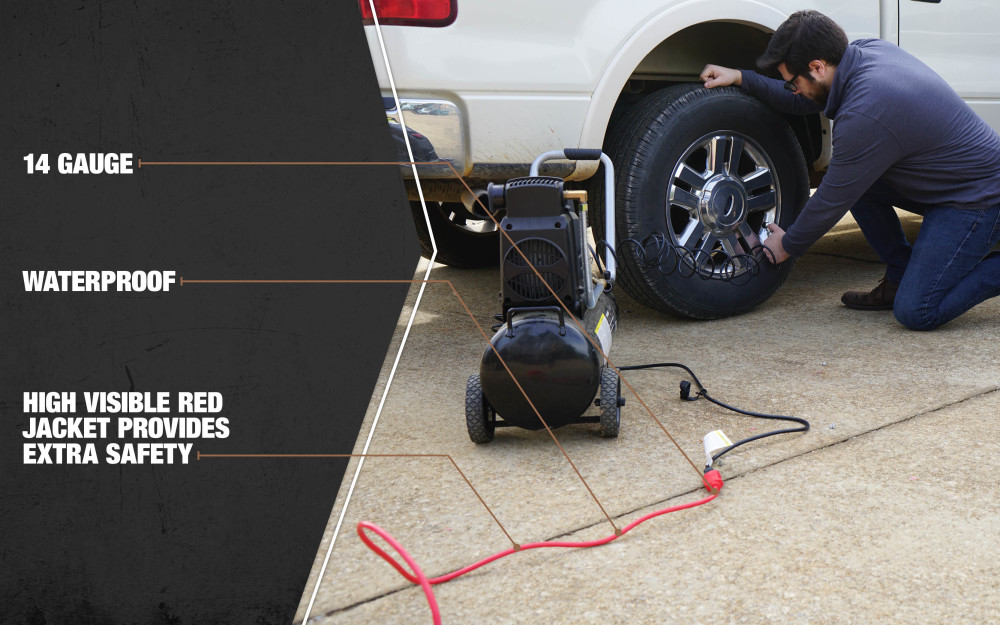 Southwire Extension Cord 14/3 SJTW Vinyl Outdoor - Flockneti
