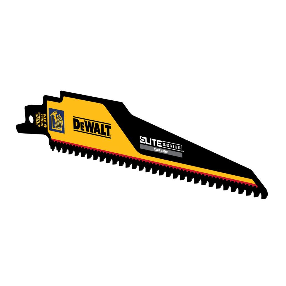 DEWALT ELITE SERIES Reciprocating Saw Blade 3pk Carbide Tipped 6″ 6 TPI Demolition - Flockneti