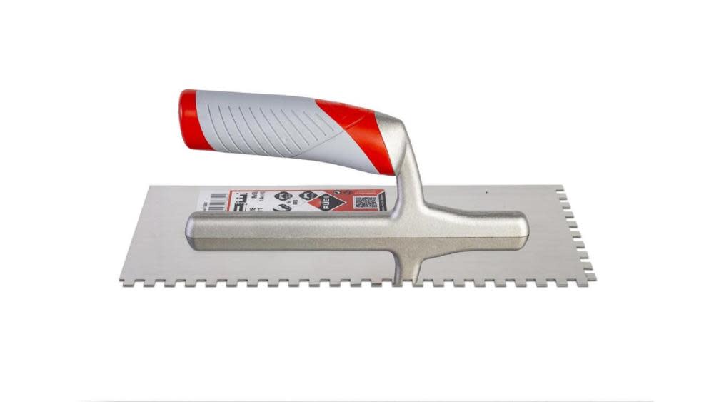 Rubi Tools Stainless Steel Notched Trowel 11 In. 1/4 In. x 1/4 In. - Flockneti