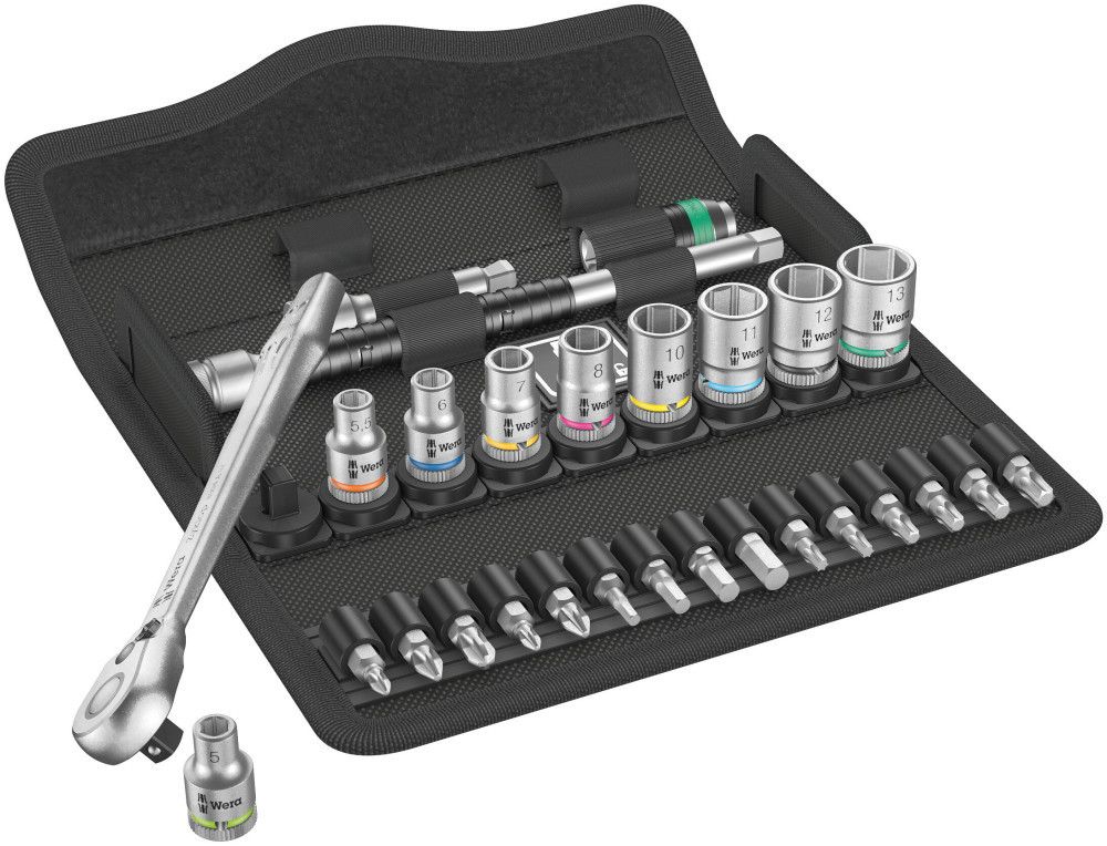 Wera Tools 28pc 1/4″ Drive 8100 SA 8 Zyklop Metal Ratchet Set - Flockneti