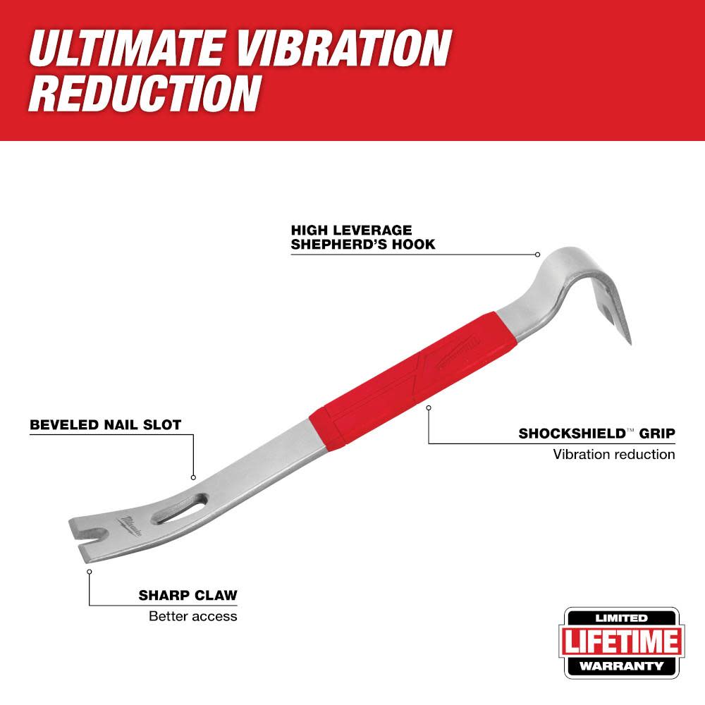 Milwaukee 15″ Pry Bar with SHOCKSHIELD Grip - Flockneti