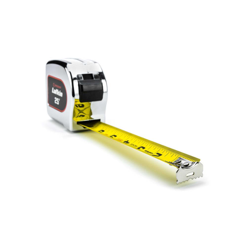 Crescent Lufkin 16′ 5m Tape Measure Chrome Case Yellow Clad Tape - Flockneti