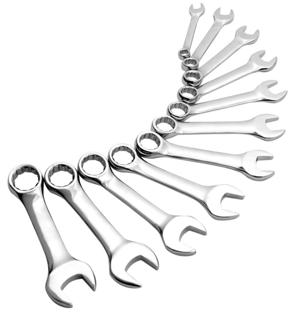 Sunex 11 pc. SAE Stubby Combo Wrench Set - Flockneti
