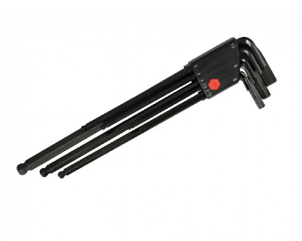Wiha Ball End Hex Long Arm L-Key 9 Pc. Set - Flockneti