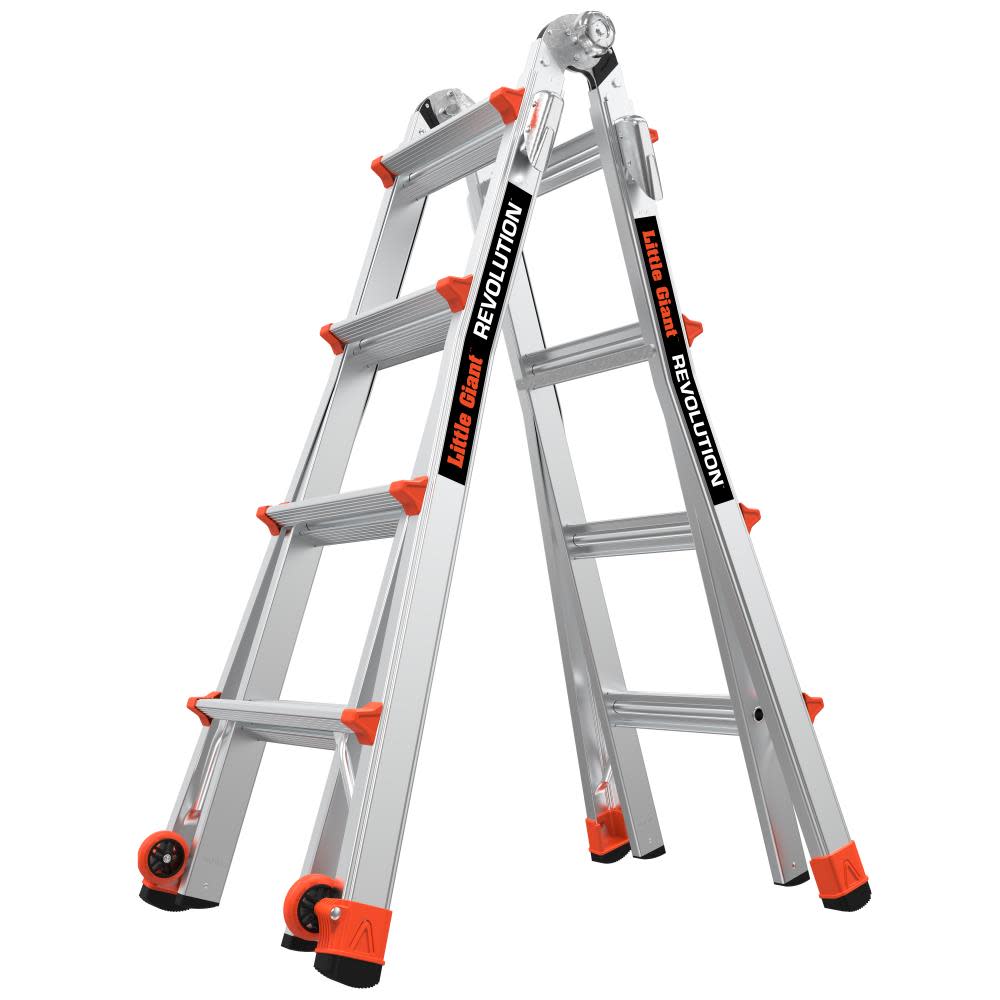 Little Giant Safety Revolution M17 Aluminum 300 lb Telescoping Type-1A Multi-Position Ladder - Flockneti
