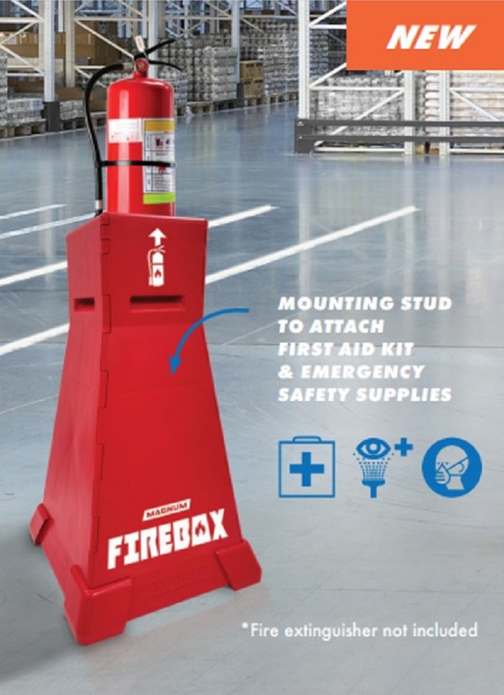 Magnum Tool Group FIREBOX Emergency Fire Extinguisher Safety Station Stand - Flockneti