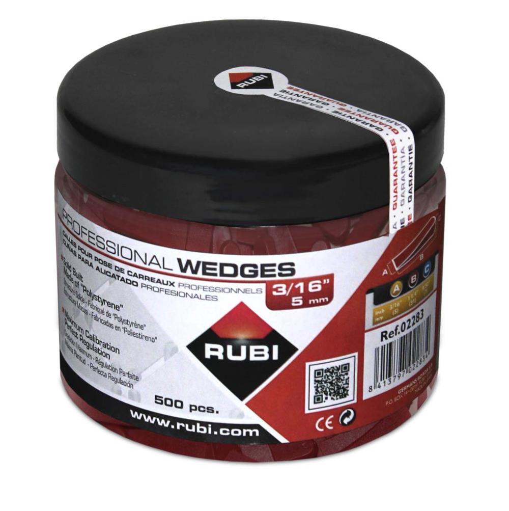 Rubi Tools Wedges 3/16 In. (500 pc.) Jar USA - Flockneti