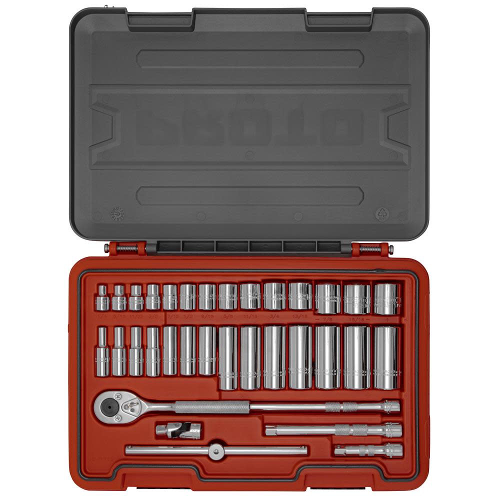 Proto Socket Set 3/8 DR 34pc SAE 6pt - Flockneti