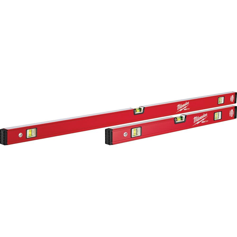 Milwaukee 24 in./48 in.REDSTICK Compact Box Level Set - Flockneti