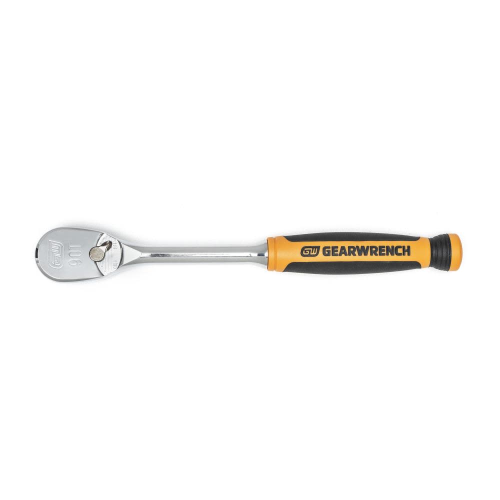 GEARWRENCH 3 Piece 1/4″ and 3/8″ 90 Tooth Dual Material Ratchet Set - Flockneti