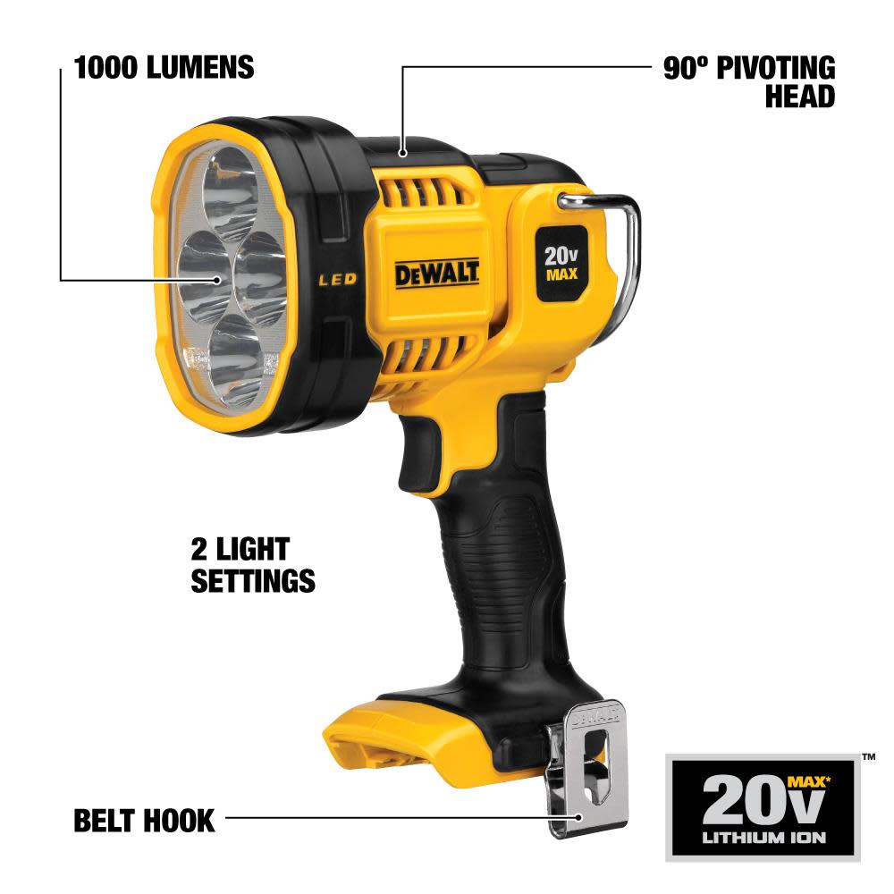 DEWALT 20V Jobsite LED Spotlight - Flockneti