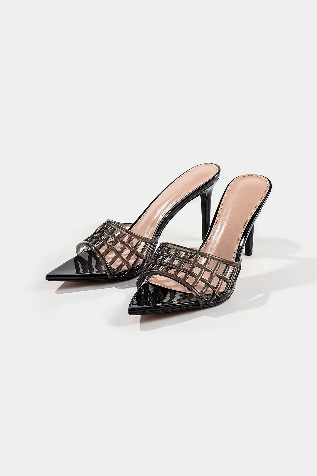 Cut Out Pointed Heels - Flockneti
