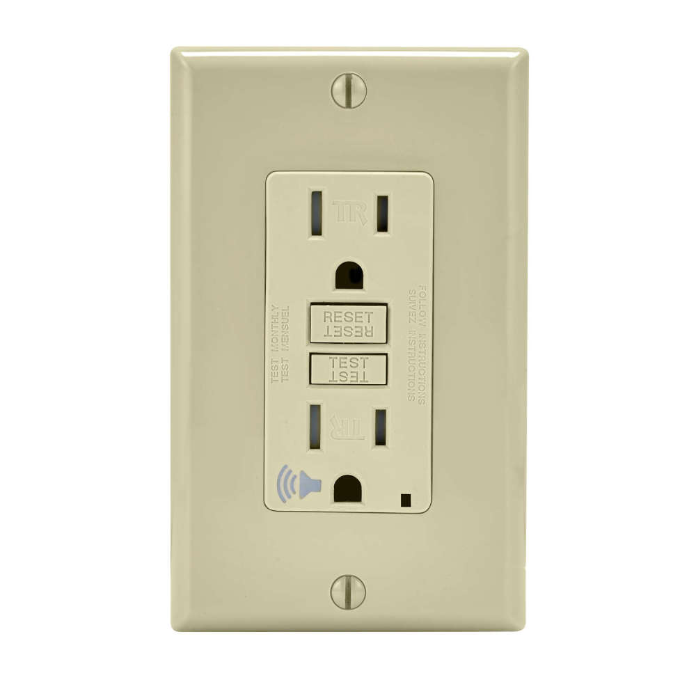 Leviton 15A 125V Ivory NEMA 5-15R Audible Outlet - Flockneti