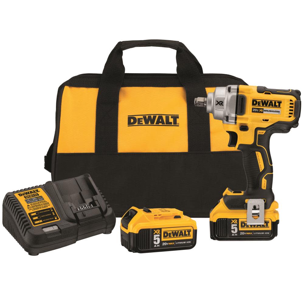 DEWALT 20V MAX* XR 1/2″ Mid-Range Impact Wrench with Hog Ring Anvil Kit - Flockneti