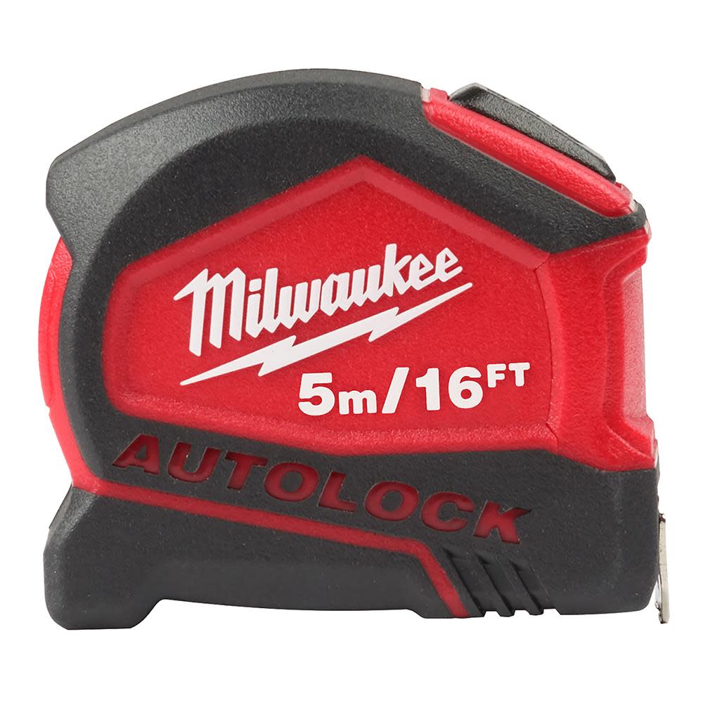 Milwaukee 5m/16′ Compact Auto Lock Tape Measure - Flockneti