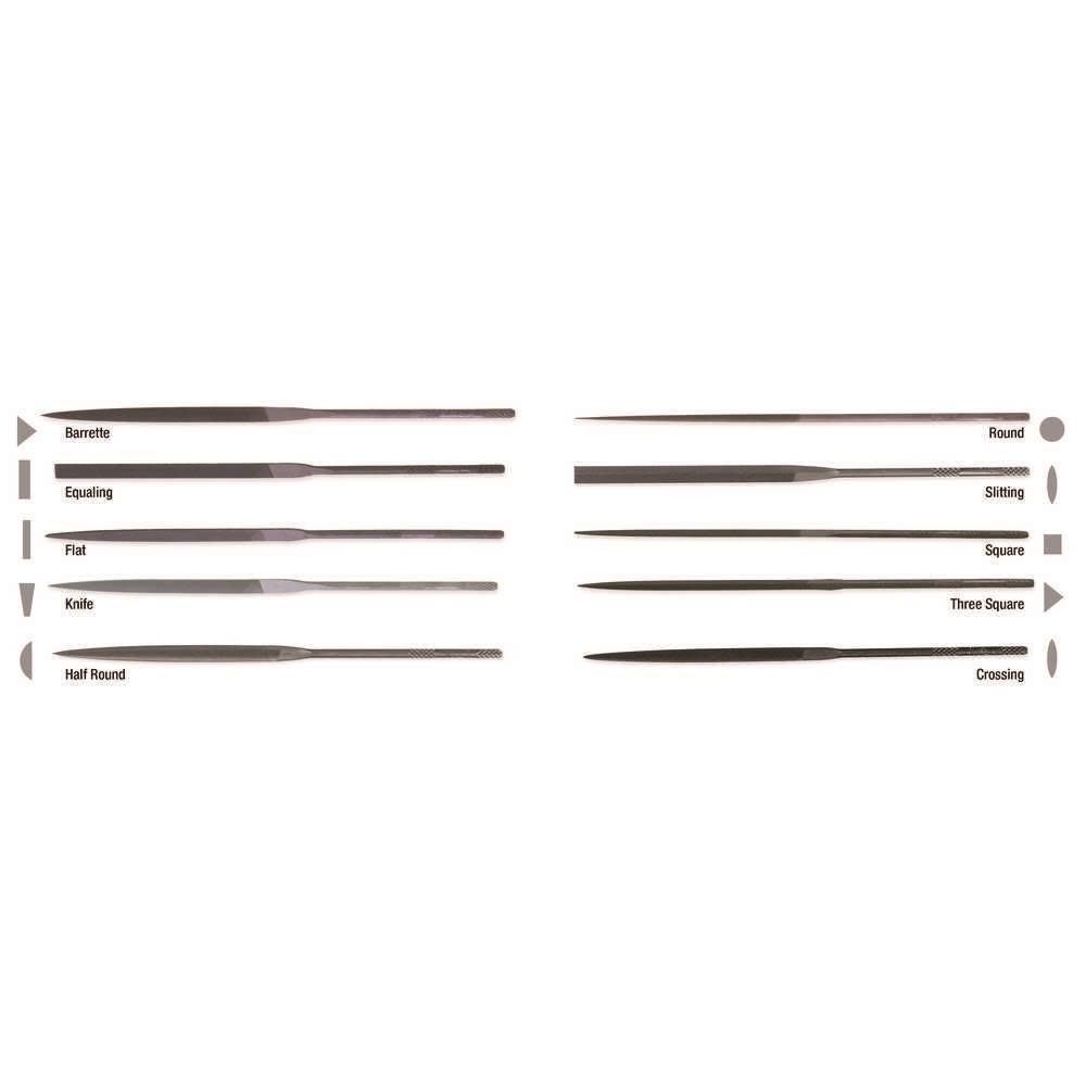 Crescent Nicholson Needle File 6.25 In. Cut 2 Half Round Style Boxed - Flockneti