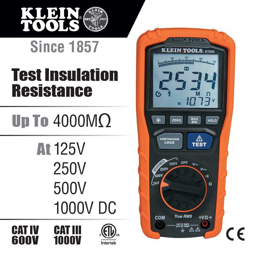 Klein Tools Insulation Resistance Tester - Flockneti