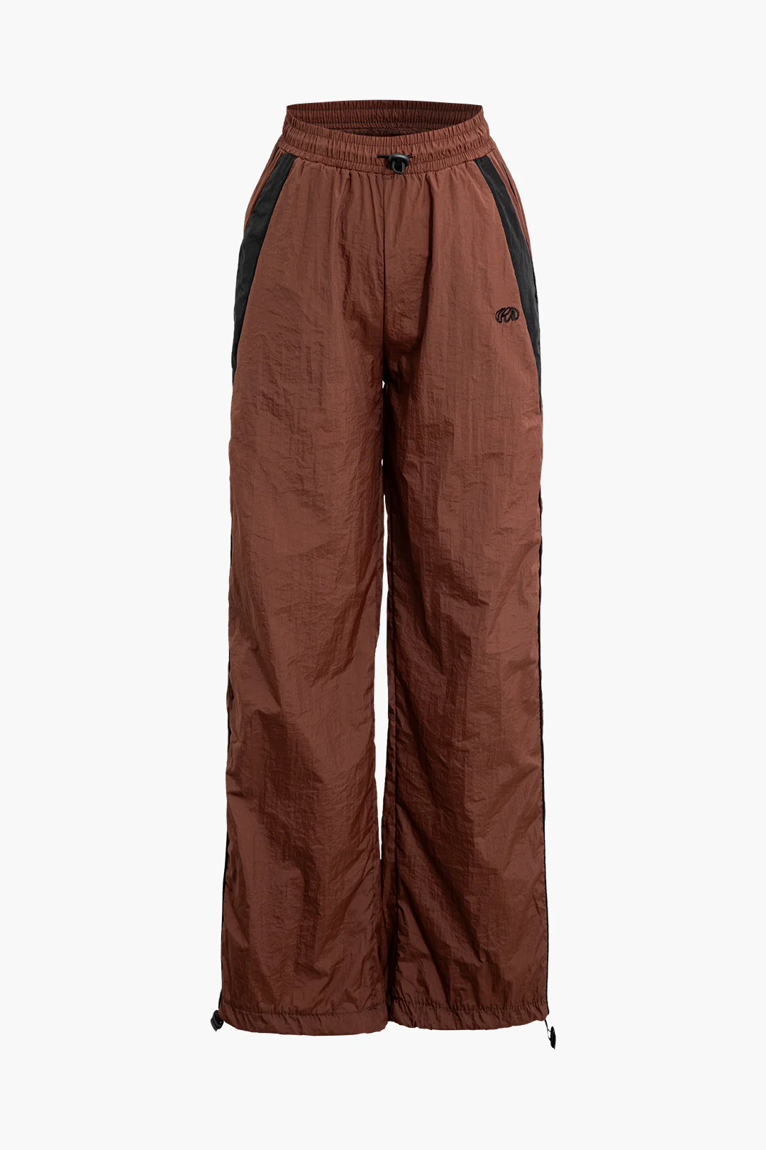 Contrast Shirred Wide Leg Pants - Flockneti
