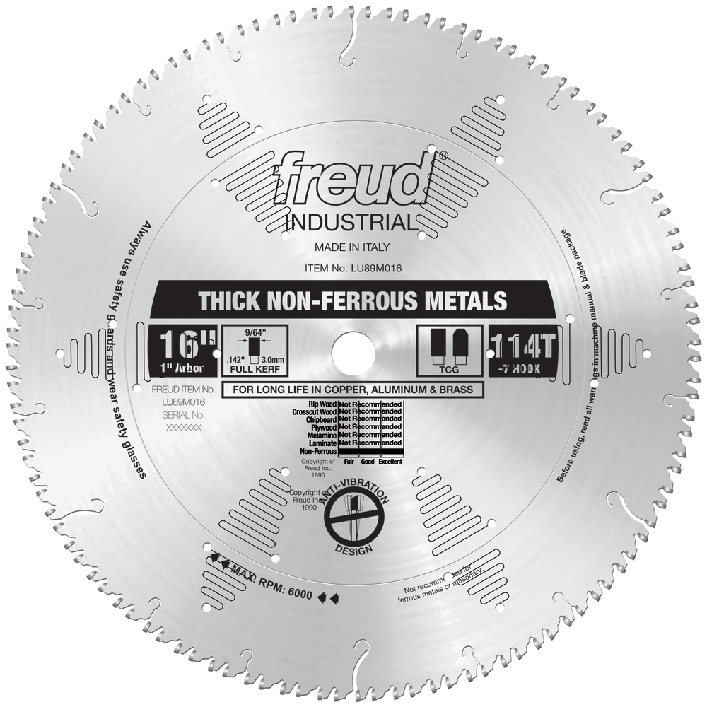 Freud 16″ Thick Non-Ferrous Metal Blade - Flockneti