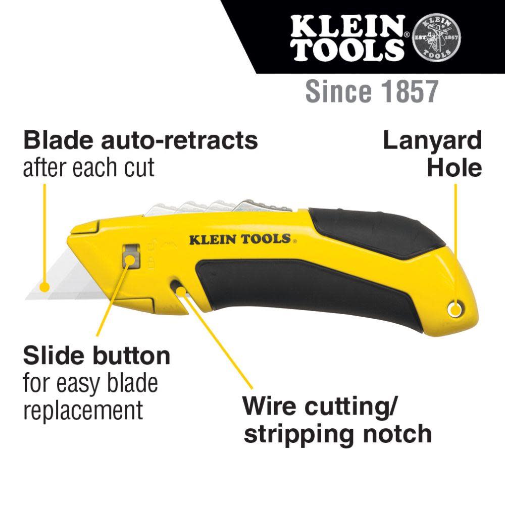 Klein Tools Self-Retracting Utility Knife - Flockneti