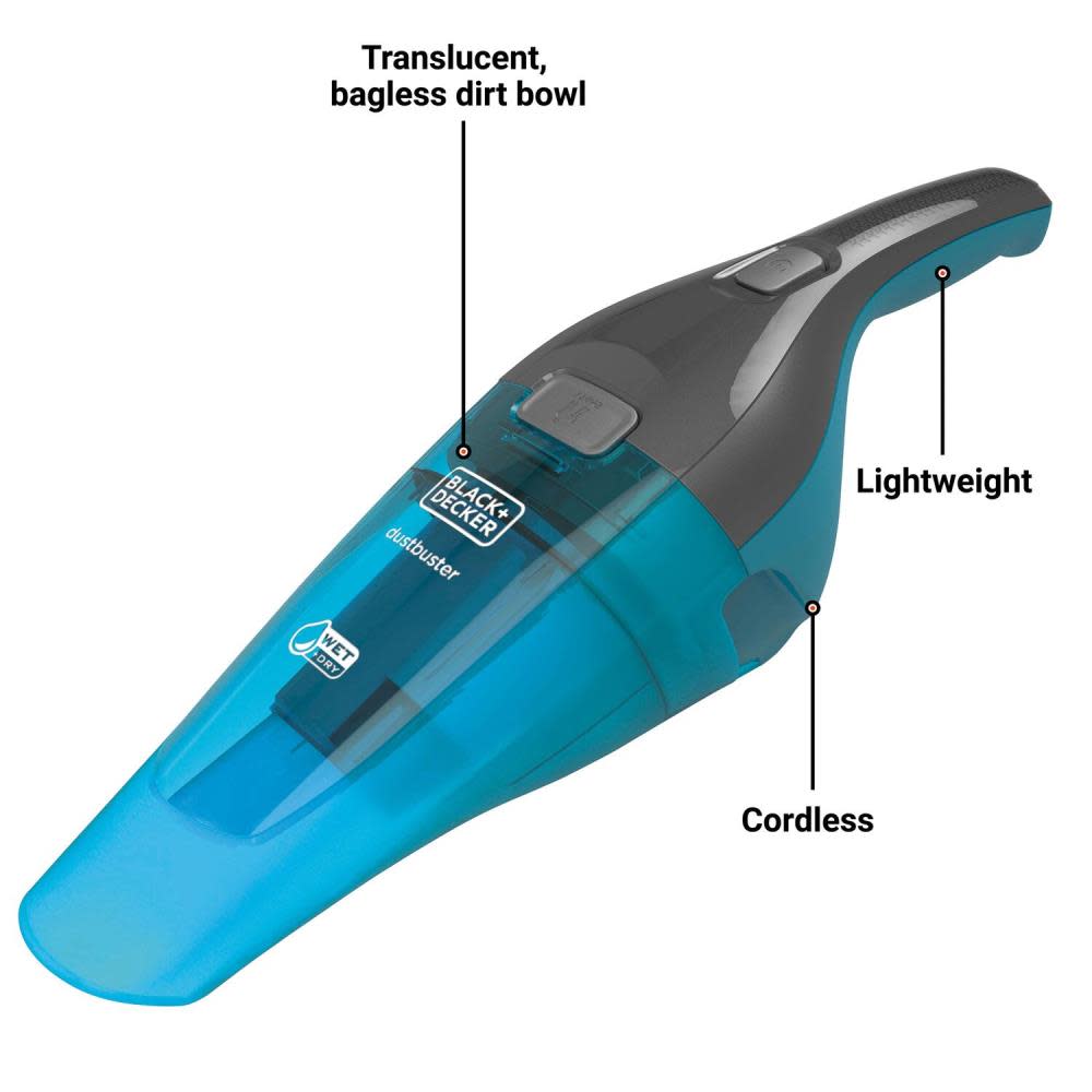 Black and Decker DUSTBUSTER QuickClean Wet/Dry Handheld Vacuum Turquoise - Flockneti