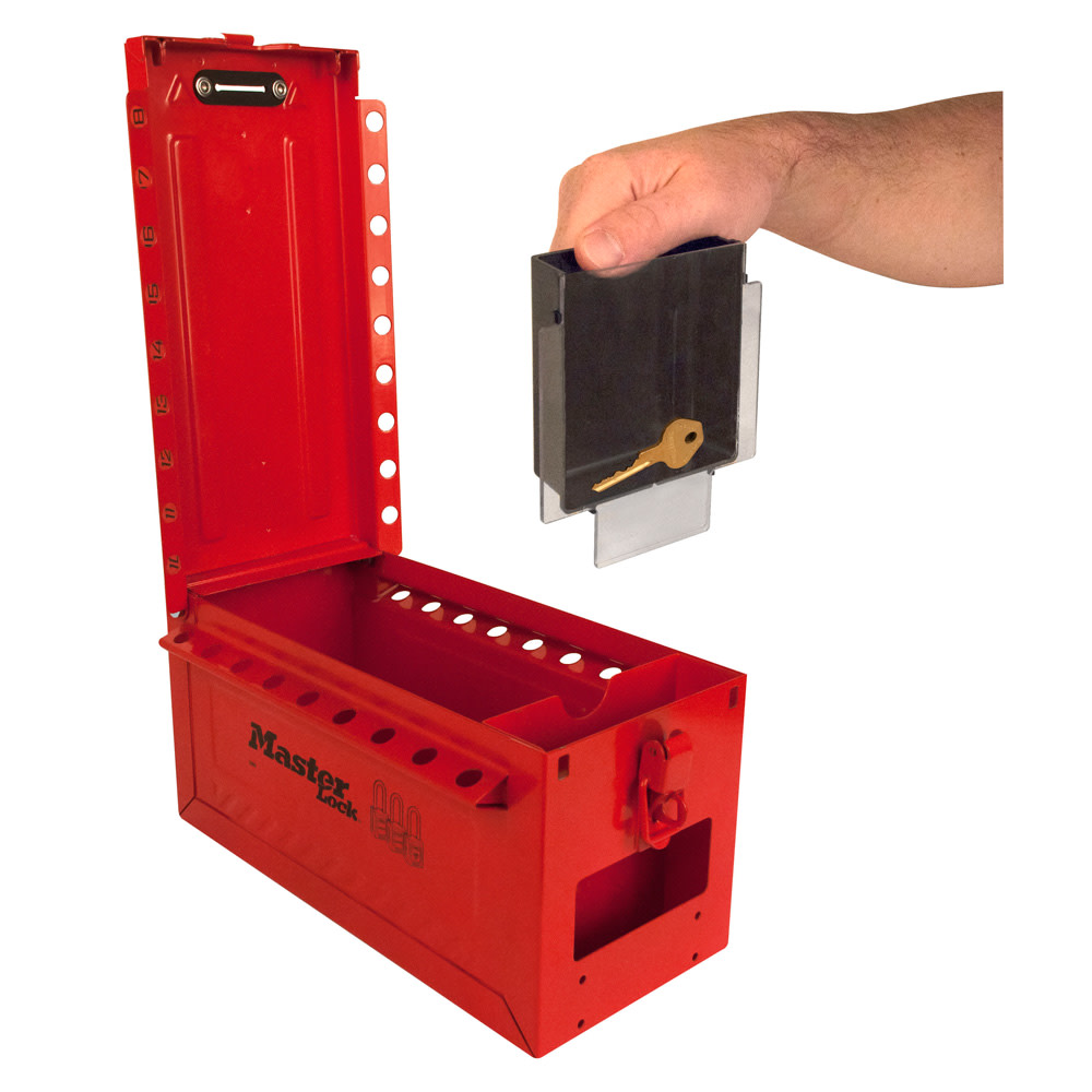 Master Lock 430 Stainless Steel Portable Group Lock Box with Key Window - Flockneti