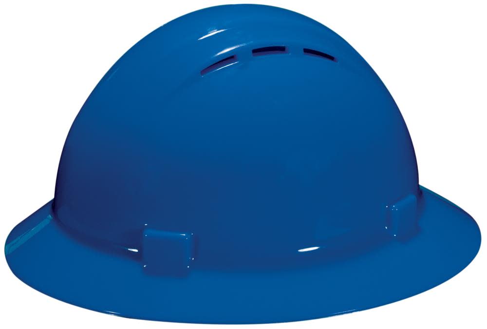 ERB Americana Full Brim Vent Hard Hat 4PT Ratchet Blue - Flockneti