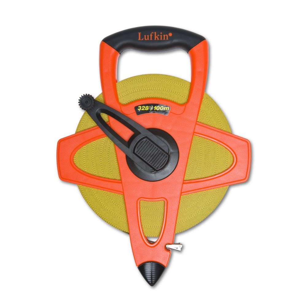 Crescent Lufkin 1/2 In. x 300 Ft. Hi-Viz Orange Fiberglass Tape Measure Feet & Inches - Flockneti