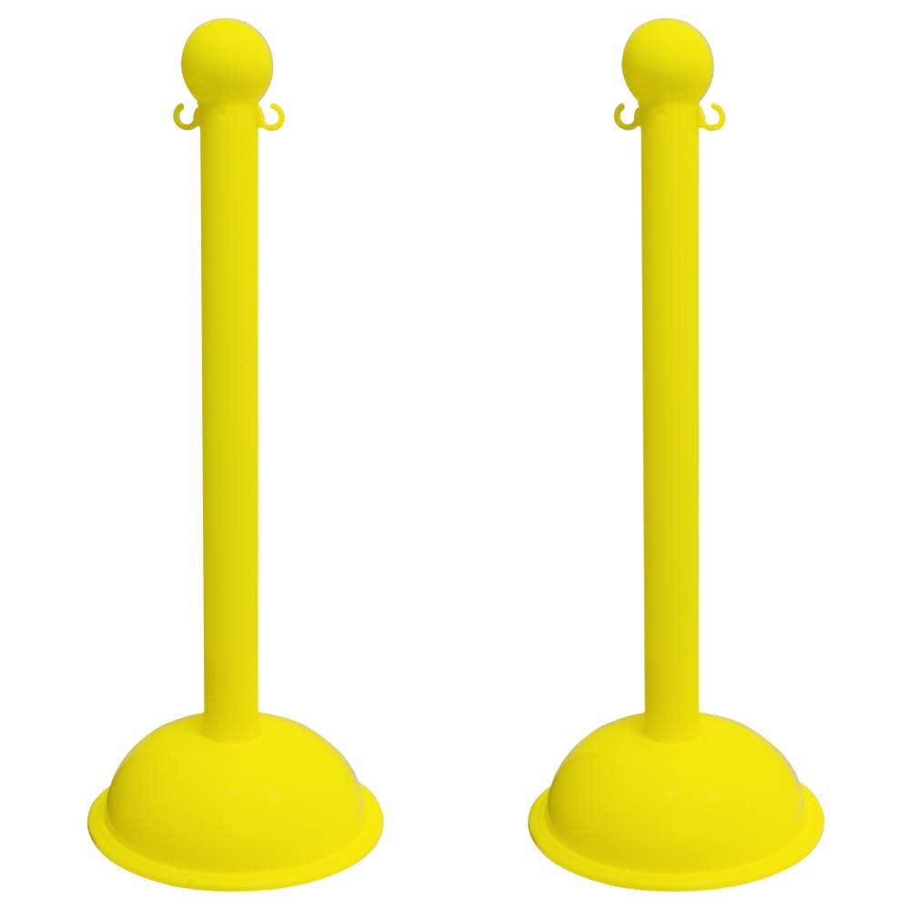 Mr Chain Yellow Heavy Duty Stanchion (2 Pack) - Flockneti