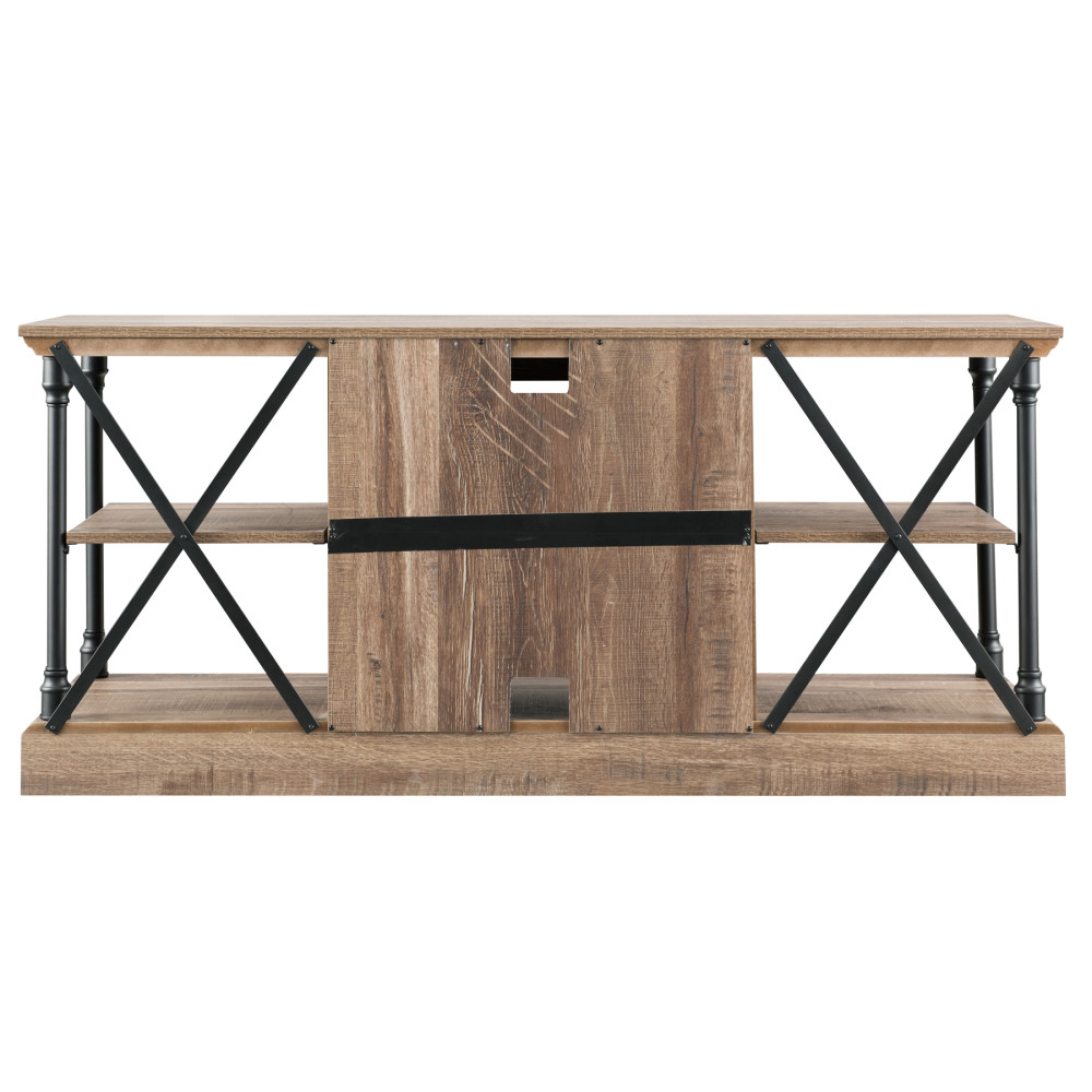 Hearthpro Industrial Open Abrasive Grain Coat Architecture Media Console - Flockneti