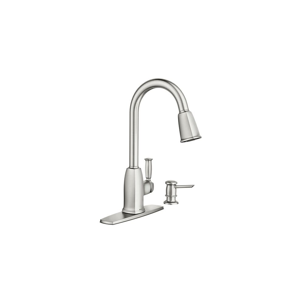 Moen Wellsley Kitchen Faucet Spot Resist Stainless High Arc - Flockneti